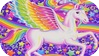 A pink pegasus with rainbow wings