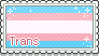 A trans flag with sparkles